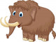 Cute Mammoth Cartoon Wall Decal