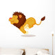 Lion Cartoon Running Wall Decal