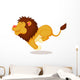 Lion Cartoon Running Wall Decal