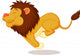 Lion Cartoon Running Wall Decal