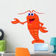 Cute Lobster Cartoon Presenting Wall Decal