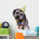 Dog Wearing Birthday Hat Wall Decal