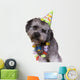 Dog Wearing Birthday Hat Wall Decal