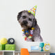 Dog Wearing Birthday Hat Wall Decal