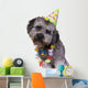 Dog Wearing Birthday Hat Wall Decal