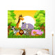 Cute Animal Wildlife with Wall Decal