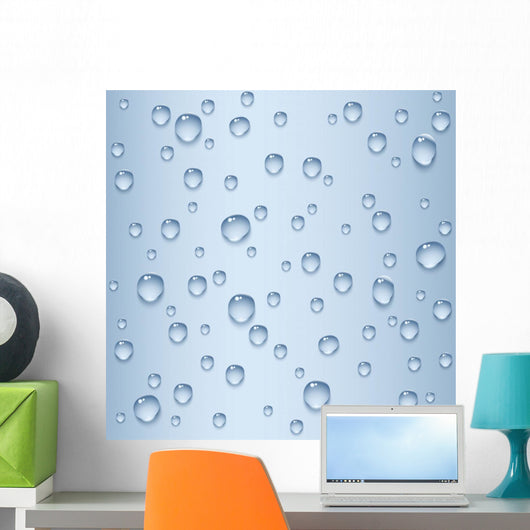 Water Drops Seamless Texture Wall Decal