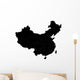 Black China Map Wall Decal