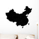 Black China Map Wall Decal