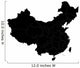 Black China Map Wall Decal