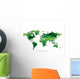 Planisphre Vert Wall Decal