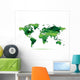 Planisphre Vert Wall Decal
