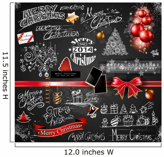 2014 Christmas Vintage Typograph Wall Decal