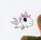 Cute Unicorn Pegasus Vector Wall Decal Design 1