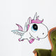 Cute Unicorn Pegasus Vector Wall Decal Design 1
