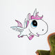 Cute Unicorn Pegasus Vector Wall Decal Design 1