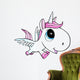 Cute Unicorn Pegasus Vector Wall Decal Design 1