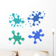 Vector Inkblot Water Colors Wall Stickers Wall Decal