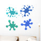 Vector Inkblot Water Colors Wall Stickers Wall Decal
