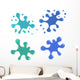 Vector Inkblot Water Colors Wall Stickers Wall Decal