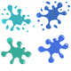 Vector Inkblot Water Colors Wall Stickers Wall Decal