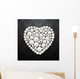 Pearl Heart Vector Illustration Wall Decal
