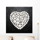 Pearl Heart Vector Illustration Wall Decal