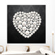 Pearl Heart Vector Illustration Wall Decal
