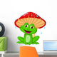 Illustration Mushroom with Toad Wall Decal