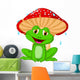 Illustration Mushroom with Toad Wall Decal