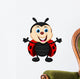 Happy Ladybug Cartoon Wall Decal