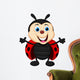 Happy Ladybug Cartoon Wall Decal