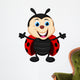 Happy Ladybug Cartoon Wall Decal