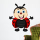 Happy Ladybug Cartoon Wall Decal
