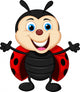 Happy Ladybug Cartoon Wall Decal