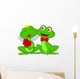 Bride and Groom Frogs Wall Decal