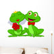 Bride and Groom Frogs Wall Decal
