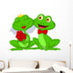 Bride and Groom Frogs Wall Decal