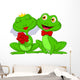 Bride and Groom Frogs Wall Decal