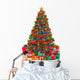 Decorated Christmas Tree with Wall Decal