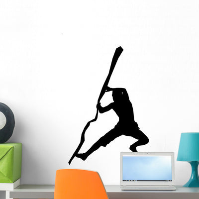 Silhouette Climber Wall Decal shown on a wall