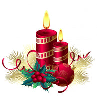 Christmas Candles Wall Decal