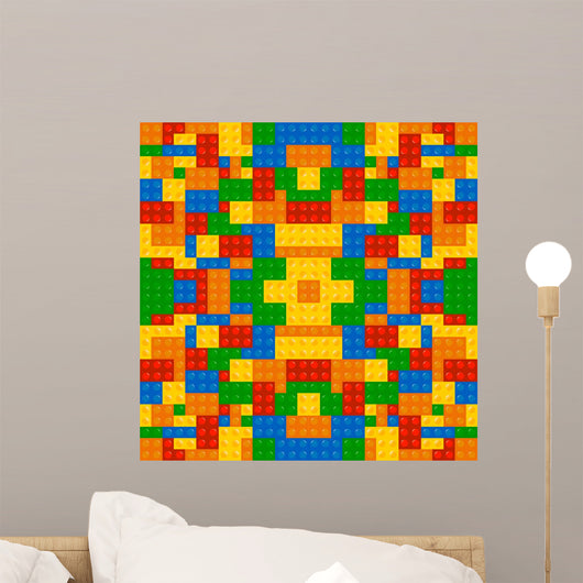 Colored Building Blocks Texture Wall Decal