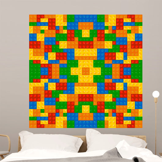 Colored Building Blocks Texture Wall Decal