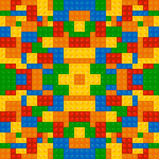 Colored Building Blocks Texture Wall Decal