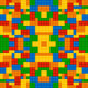 Colored Building Blocks Texture Wall Decal