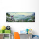 Cyclist Mountains Wall Decal