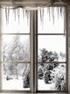 Winter Landscape Viewed through Wall Decal