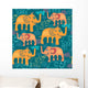 Seamless Pattern with Colorful Wall Decal