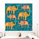 Seamless Pattern with Colorful Wall Decal